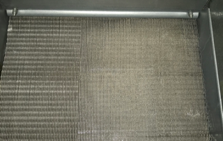 Clean coils after coil cleaning has taken place by the Clear Air Enviro-Services Team.