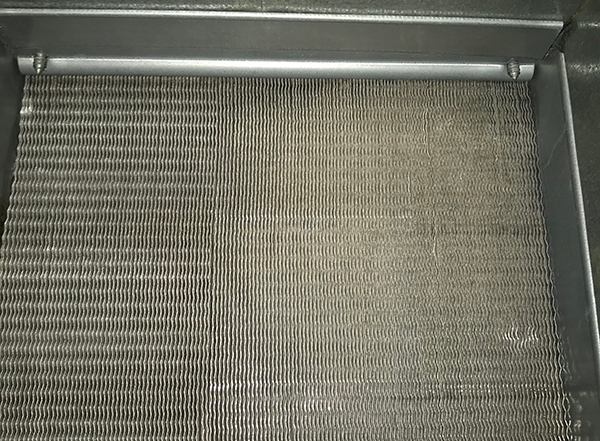 Clean coils after coil cleaning has taken place by the Clear Air Enviro-Services Team.